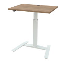 ConSet 501-9 hæve-sænkebord 80x60cm valnød med hvidt stel