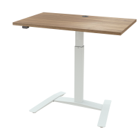 ConSet 501-9 hæve-sænkebord 100x60cm valnød med hvidt stel