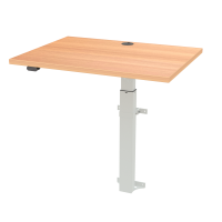 ConSet hæve-sænkebord til væg 80x60cm bøg med hvidt stel