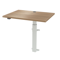 ConSet hæve-sænkebord til væg 80x60cm valnød med hvidt stel