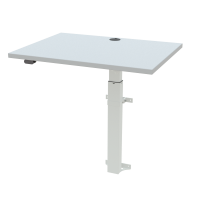 ConSet hæve-sænkebord til væg 80x60cm hvid med hvidt stel