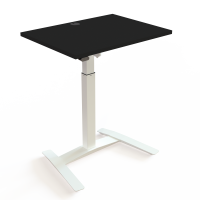 ConSet 501-9 hæve-sænkebord 80x60cm sort med hvidt stel