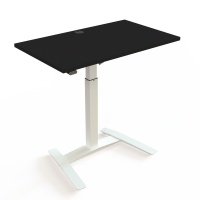 ConSet 501-9 hæve-sænkebord 100x60cm sort med hvidt stel