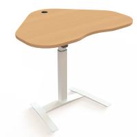 ConSet 501-9 hæve-sænkebord 117x90cm bøg med hvidt stel