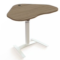 ConSet 501-9 hæve-sænkebord 117x90cm valnød med hvidt stel