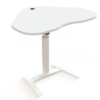ConSet 501-9 hæve-sænkebord 117x90cm hvid med hvidt stel