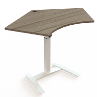 ConSet 501-9 hæve-sænkebord 138x92cm valnød med hvidt stel