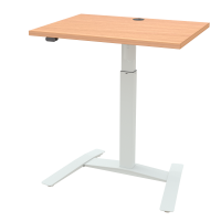 ConSet One hæve-sænkebord 80x60cm bøg med hvidt stel