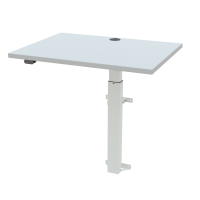 ConSet One væghængt hæve-sænkebord 80x60cm hvid med hvidt stel