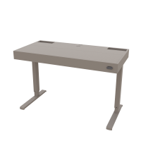 ConSet hæve-sænke bord med opbevaringsrum 120x60cm clay