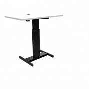 ConSet 501-19 h&aelig;ve-s&aelig;nkebord 100x60cm hvid med sort stel