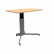 ConSet 501-19 h&aelig;ve-s&aelig;nkebord 100x60cm b&oslash;g med s&oslash;lv stel p&aring; hjul