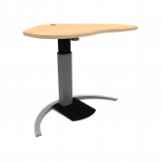 ConSet 501-19 h&aelig;ve-s&aelig;nkebord 117x90cm b&oslash;g med s&oslash;lv stel