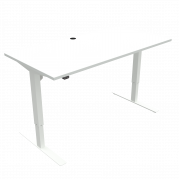 ConSet 501-47 h&aelig;ve-s&aelig;nke bord 160x80cm hvid med hvidt stel