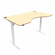 ConSet 501-49 h&aelig;ve-s&aelig;nke bord 160x100cm ahorn med hvidt stel