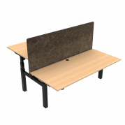 ConSet 501-88 dobbelt hæve-sænkebord 180x80 cm bøg med sort stel