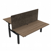 ConSet 501-88 dobbelt hæve-sænkebord 180x80 cm valnød med sort stel