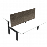 ConSet 501-88 dobbelt hæve-sænkebord 180x80 cm hvid med sort stel