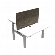 ConSet 501-88 dobbelt h&aelig;ve-s&aelig;nkebord 120x60 cm hvid med s&oslash;lv stel