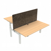 ConSet 501-88 dobbelt hæve-sænkebord 160x80 cm bøg med hvidt stel