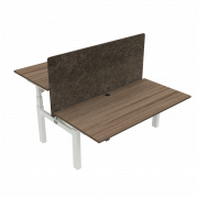 ConSet 501-88 dobbelt hæve-sænkebord 160x80 cm valnød med hvidt stel