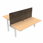 ConSet 501-88 dobbelt hæve-sænkebord 180x80 cm bøg med hvidt stel