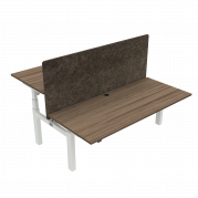 ConSet 501-88 dobbelt hæve-sænkebord 180x80 cm valnød med hvidt stel