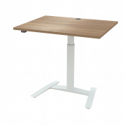 ConSet 501-9 h&aelig;ve-s&aelig;nkebord 100x80cm valn&oslash;d med hvidt stel