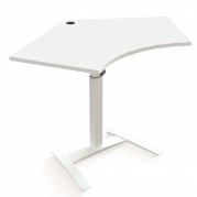 ConSet 501-9 h&aelig;ve-s&aelig;nkebord 138x92cm hvid med hvidt stel