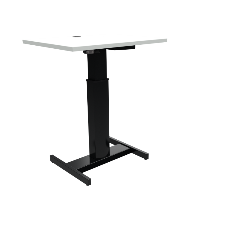ConSet 501-19 hæve-sænkebord 80x60cm hvid med sort stel