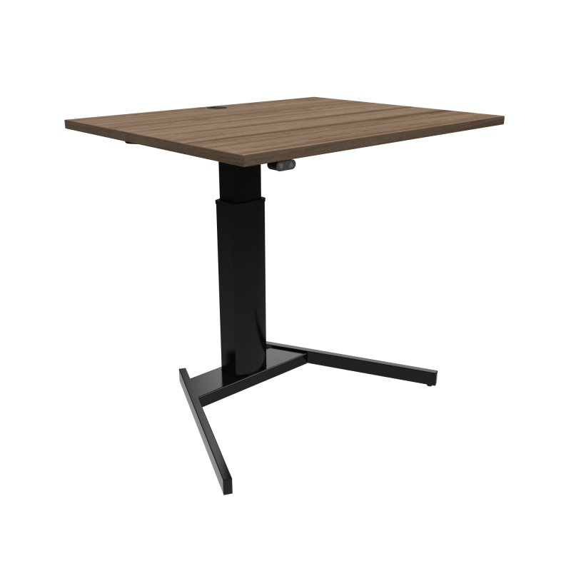 ConSet 501-19 hæve-sænke bord 100x80cm valnød med sort stel