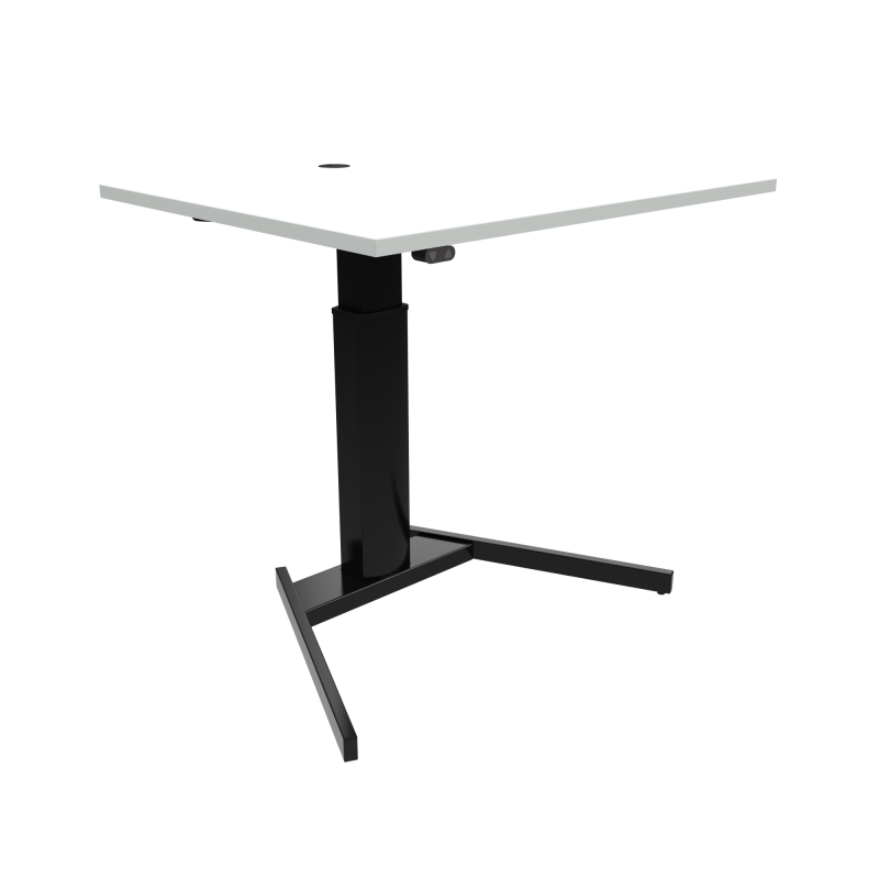 ConSet 501-19 hæve-sænke bord 100x80cm hvid med sort stel