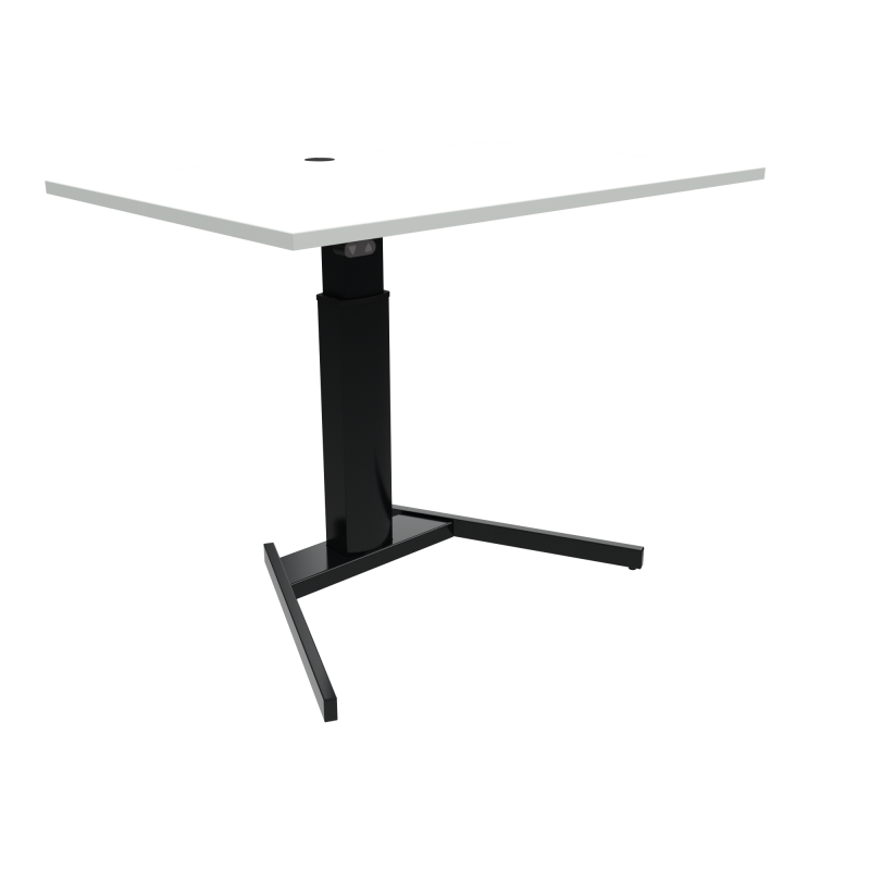 ConSet 501-19 hæve-sænke bord 120x80cm hvid med sort stel