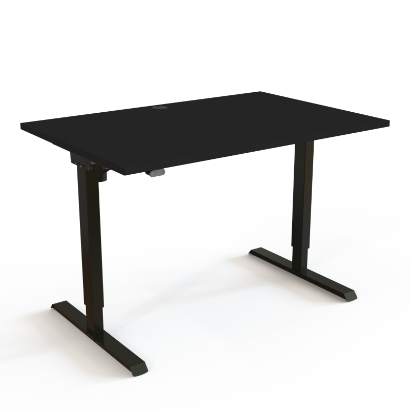 ConSet 501-20 h&aelig;ve-s&aelig;nke bord 120x80cm sort med sort stel