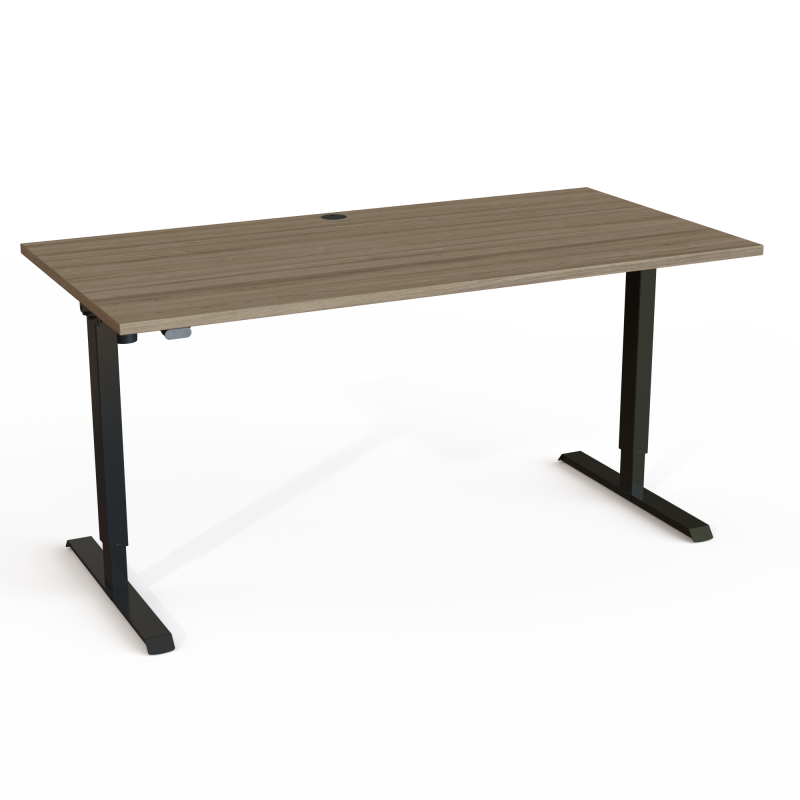 ConSet 501-20 hæve-sænke bord 160x80cm valnød med sort stel