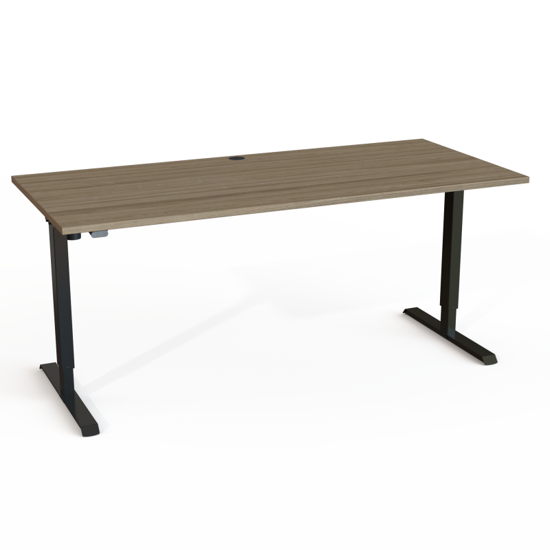 ConSet 501-20 hæve-sænke bord 180x80cm valnød med sort stel