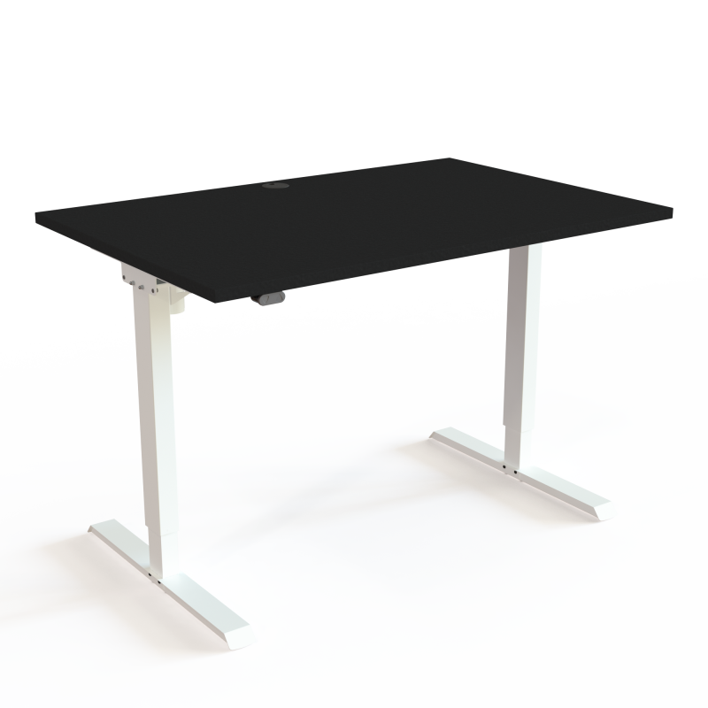 ConSet 501-20 h&aelig;ve-s&aelig;nke bord 120x80cm sort med hvidt stel