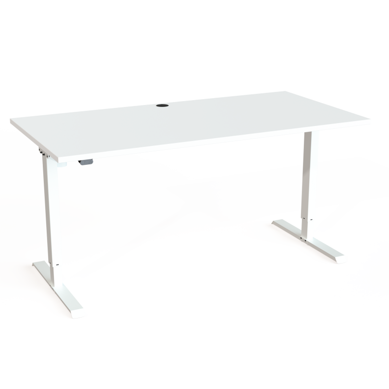 ConSet 501-20 hæve-sænke bord 160x80cm hvid med hvidt stel