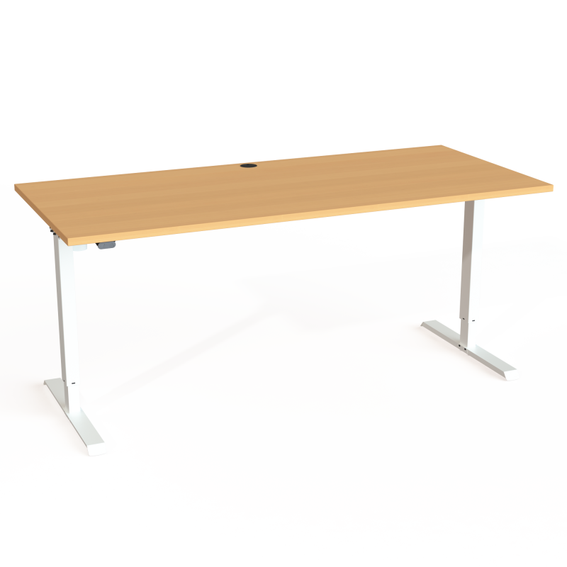 ConSet 501-20 hæve-sænke bord 180x80cm bøg med hvidt stel