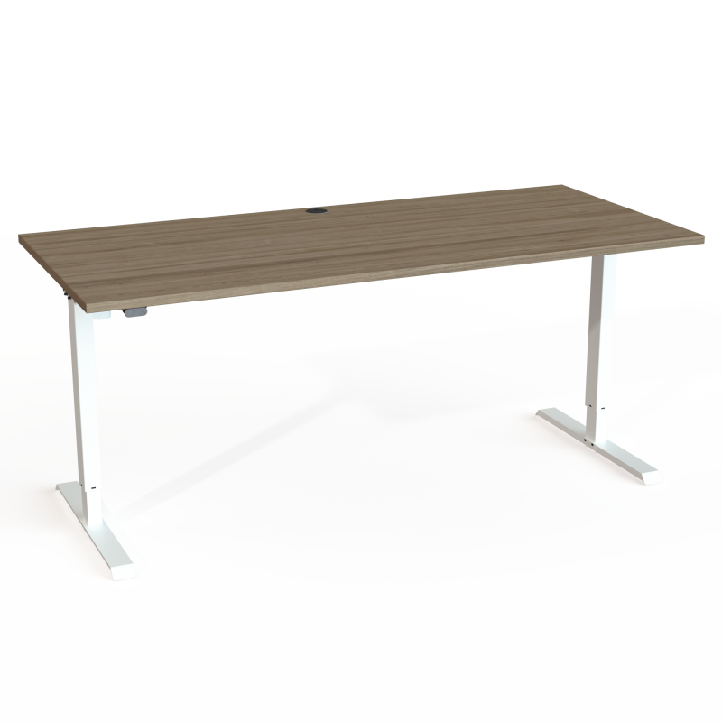 ConSet 501-20 hæve-sænke bord 180x80cm valnød med hvidt stel