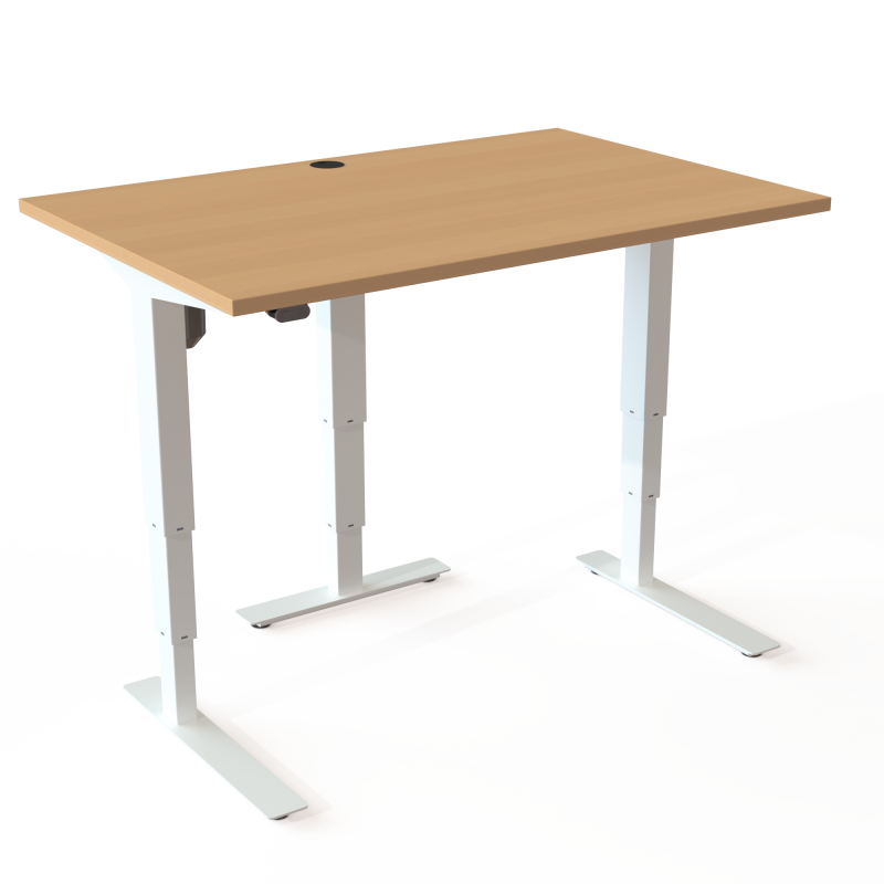 ConSet 501-37 hæve-sænke bord 120x80cm bøg med hvidt stel
