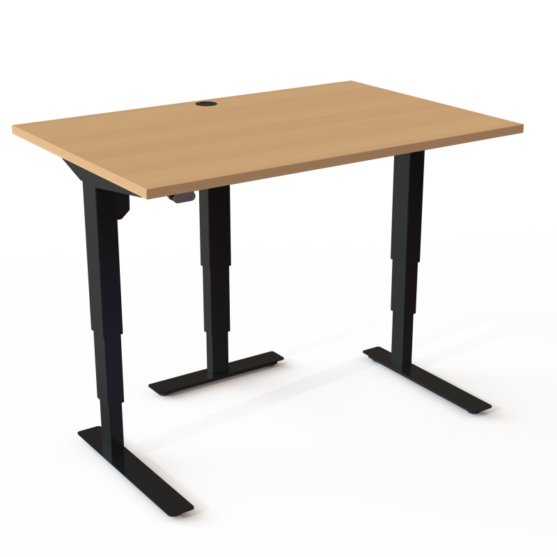 ConSet 501-37 hæve-sænke bord 120x80cm bøg med sort stel