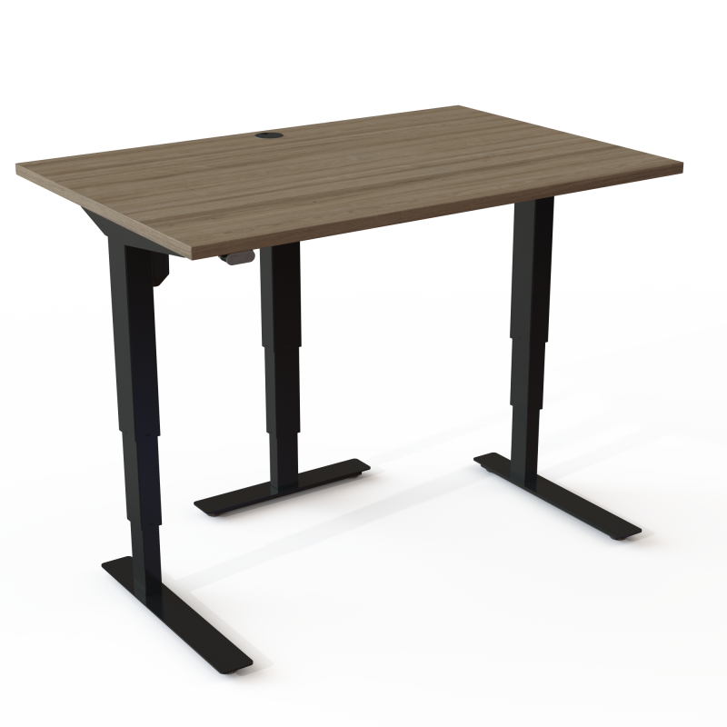 ConSet 501-37 hæve-sænke bord 120x80cm valnød med sort stel