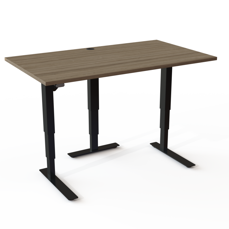 ConSet 501-37 hæve-sænke bord 140x80cm valnød med sort stel