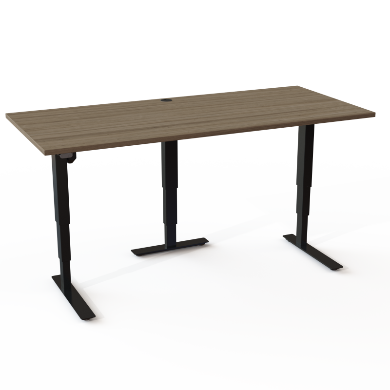 ConSet 501-37 hæve-sænke bord 180x80cm valnød med sort stel