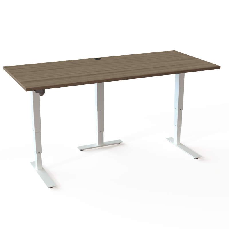 ConSet 501-37 hæve-sænke bord 180x80cm valnød med hvidt stel