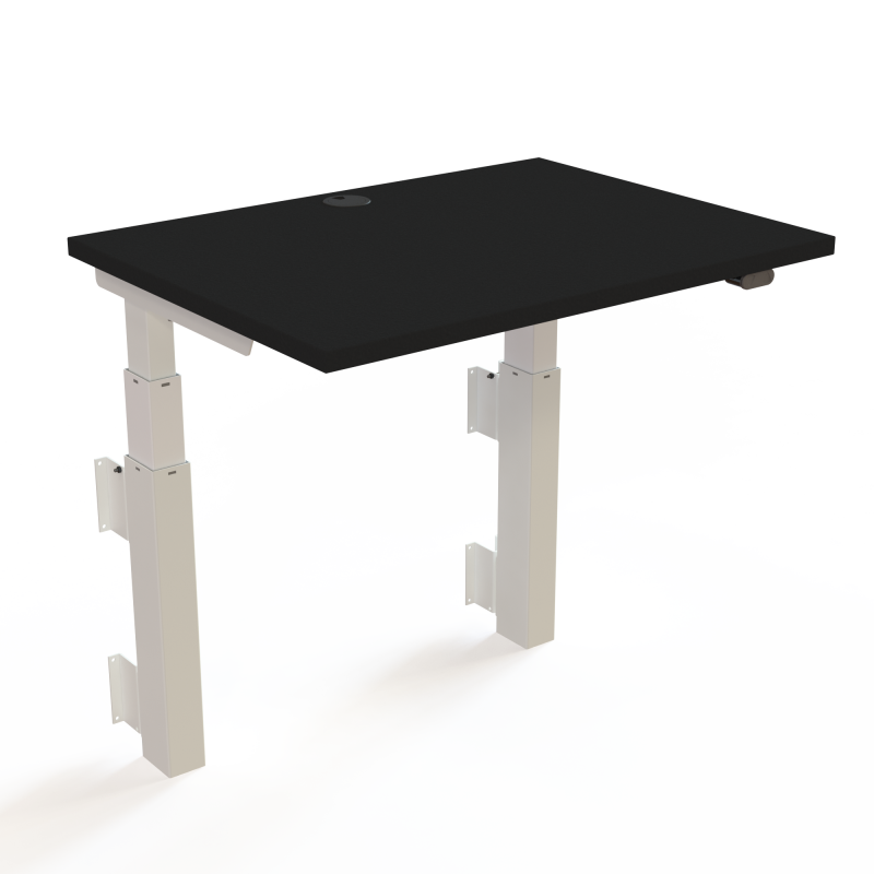 ConSet 501-39 hæve-sænkebord til væg 80x60cm sort med hvidt stel