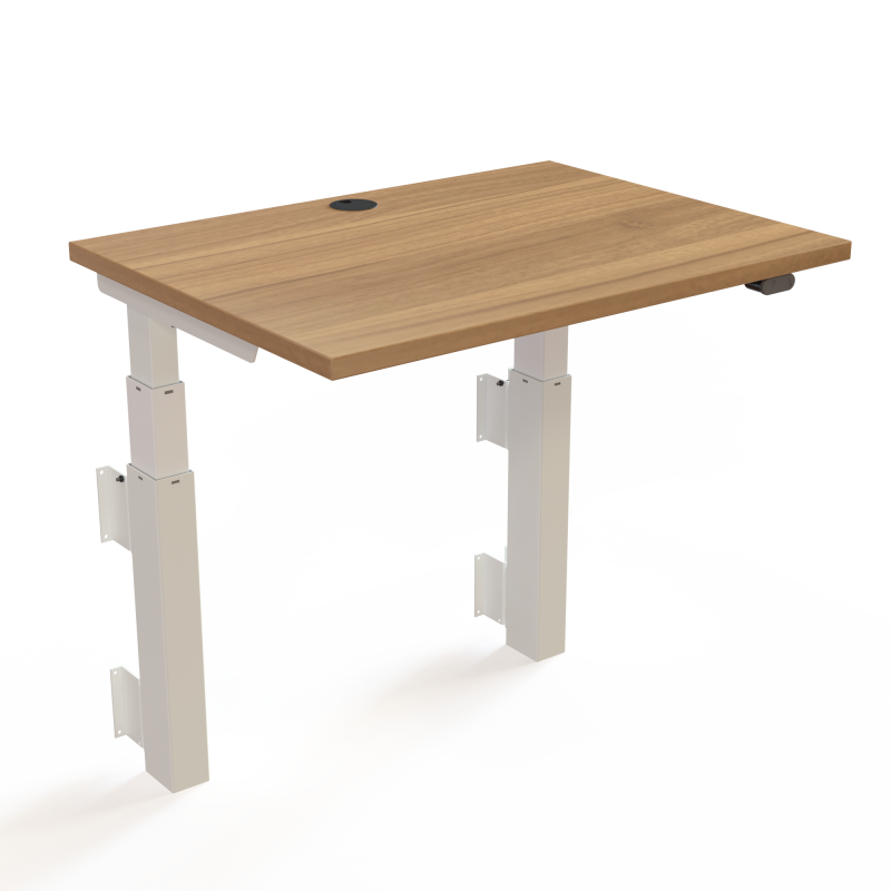 ConSet 501-39 hæve-sænkebord til væg 80x60cm valnød med hvidt stel