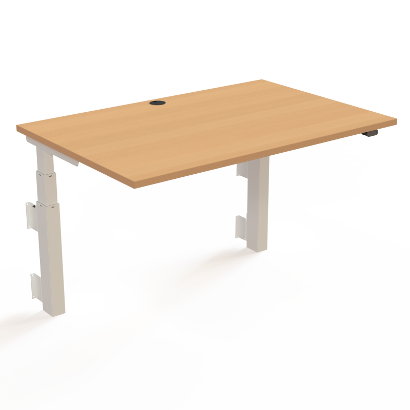 ConSet 501-39 hæve-sænkebord til væg 120x80cm bøg med hvidt stel