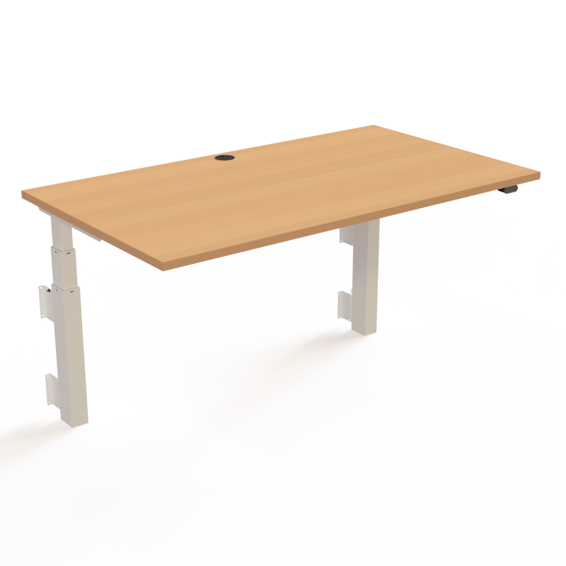 ConSet 501-39 hæve-sænkebord til væg 140x80cm bøg med hvidt stel